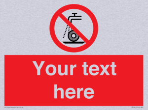 Custom prohibition Do not use for wet grinding